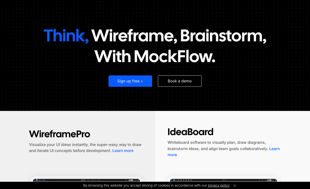 Screenshot of MockFlow