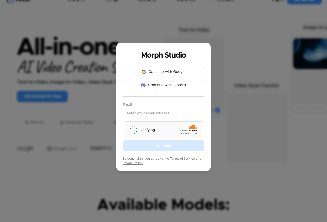 Morph Studio main image - Transforming ideas into reality with AI