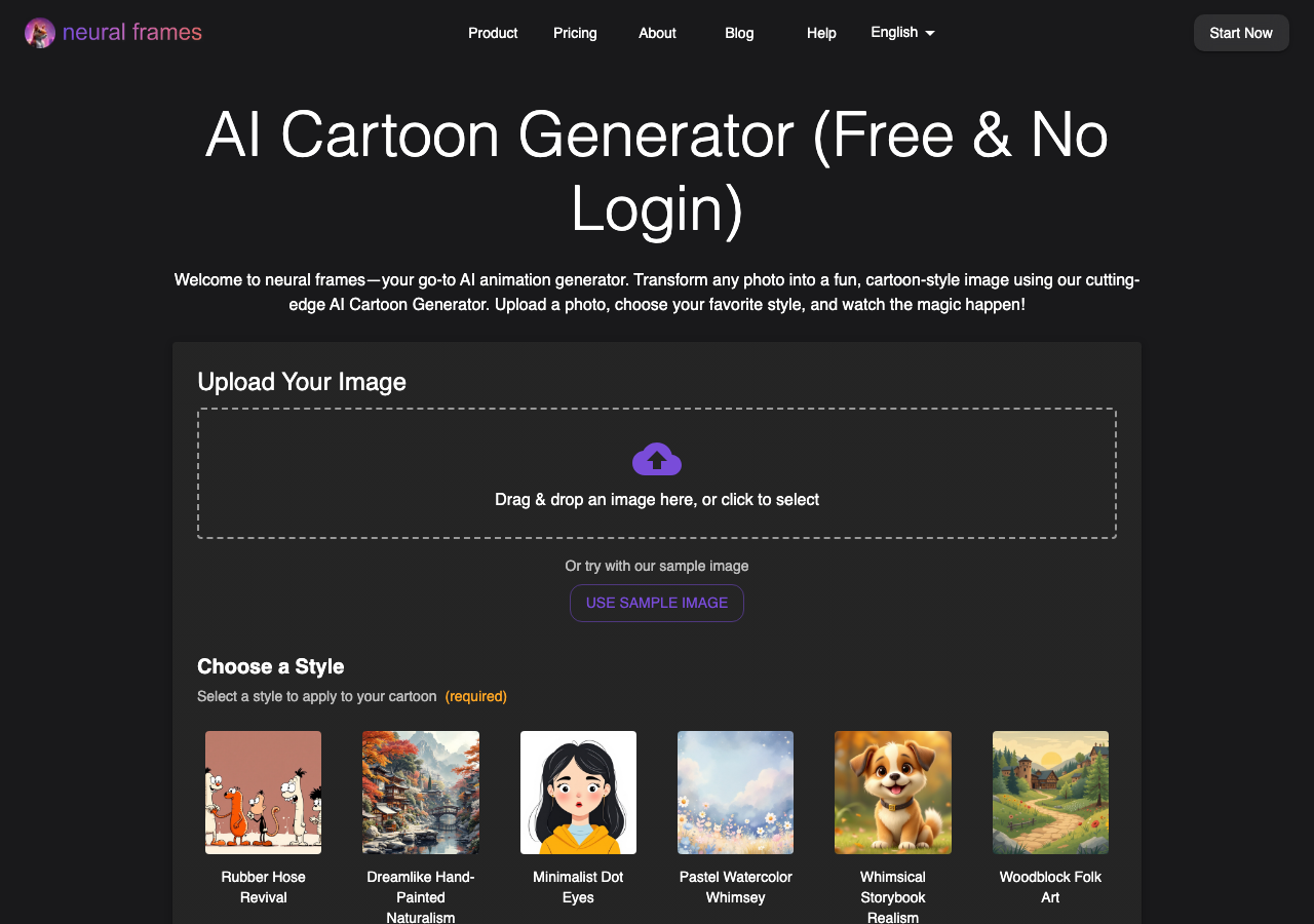 Screenshot of neural frames