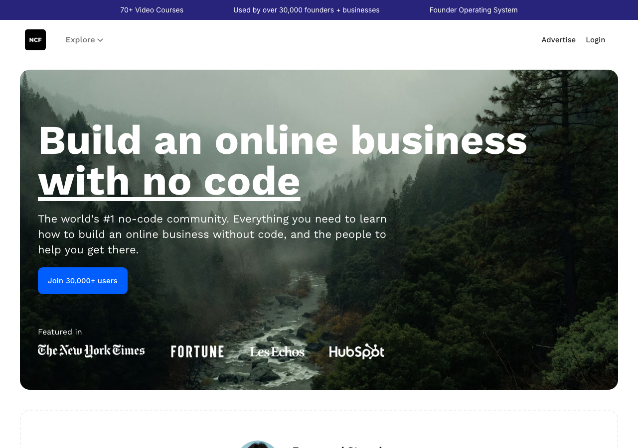 No Code Founders main image - Empowering entrepreneurs with no-code solutions