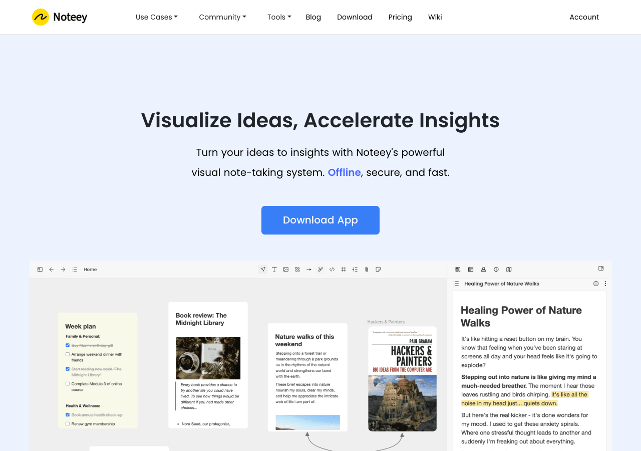 Noteey main image - Transforming your notes into actionable insights