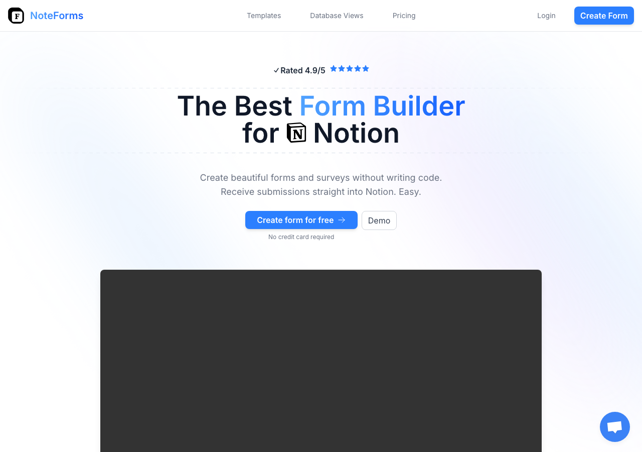 Screenshot of NoteForms