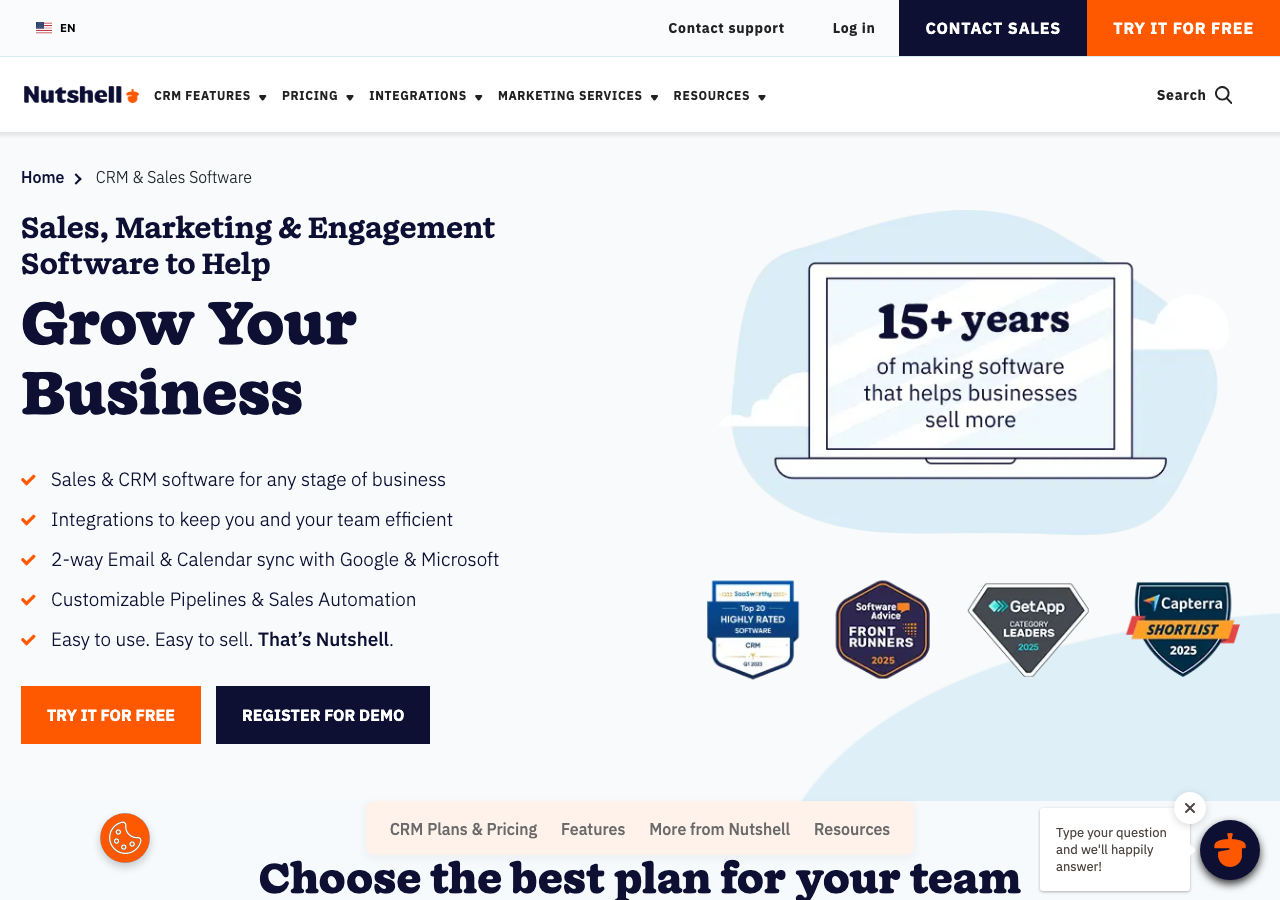 Nutshell main image - CRM that works for you
