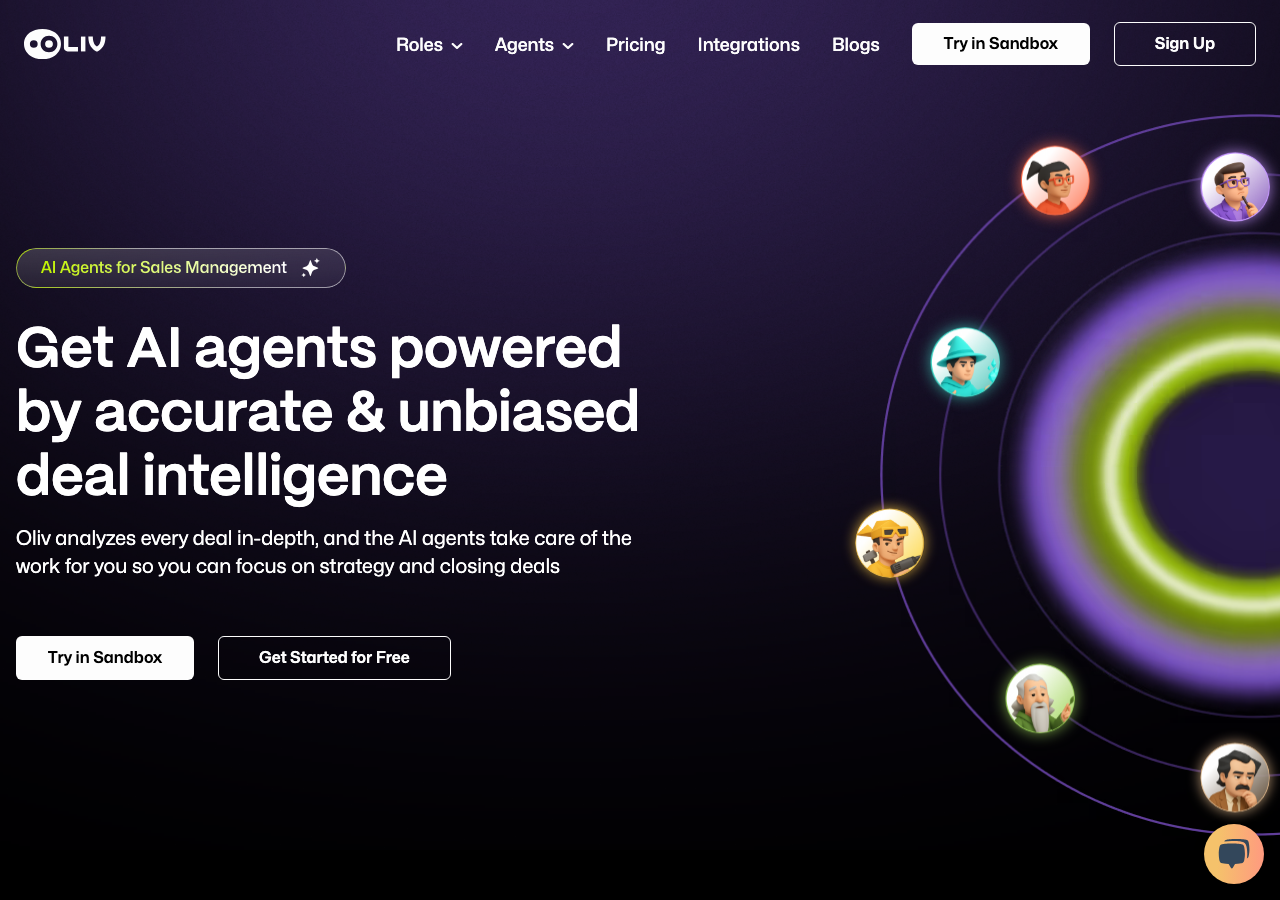 Screenshot of Oliv AI