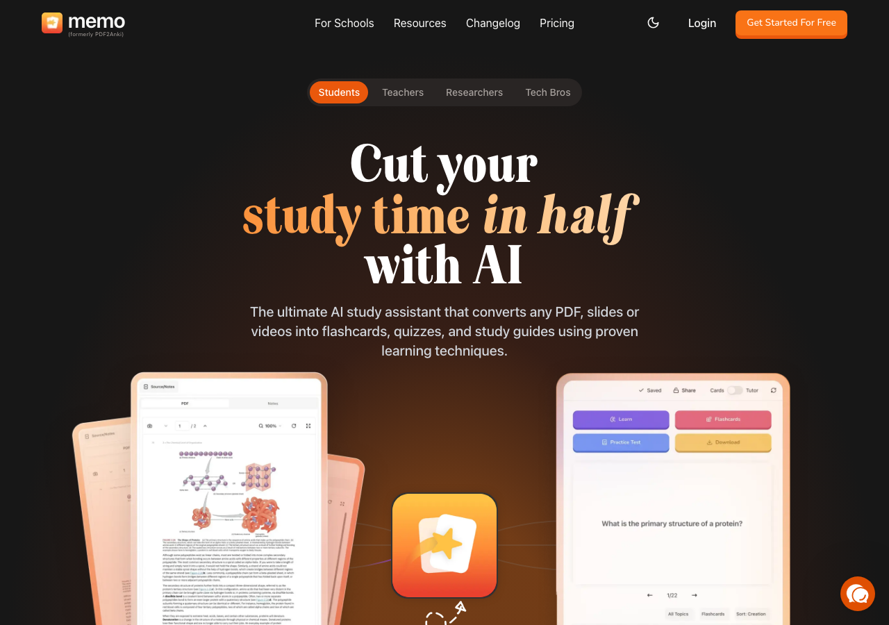 Screenshot of Memo AI