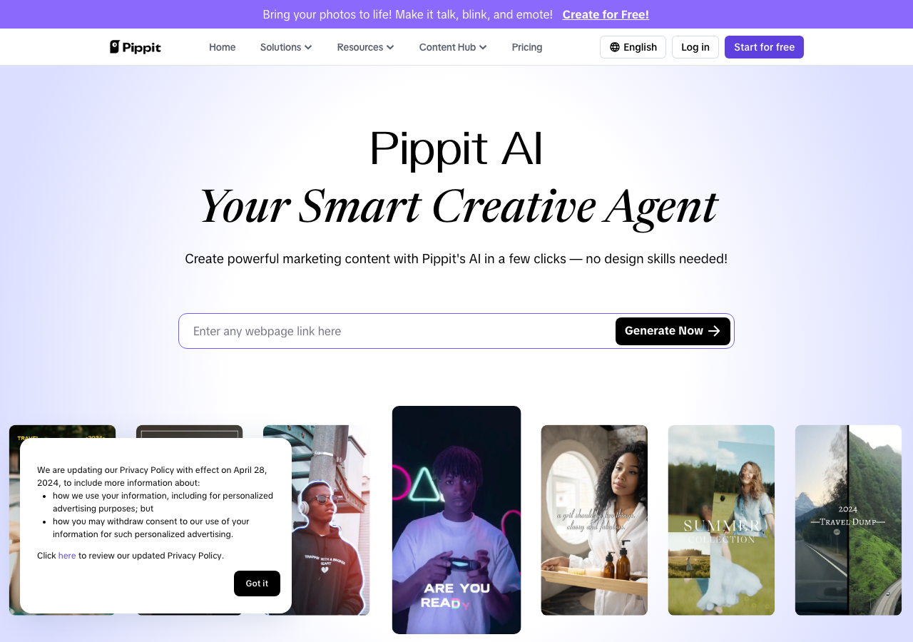 Pippit AI screenshot