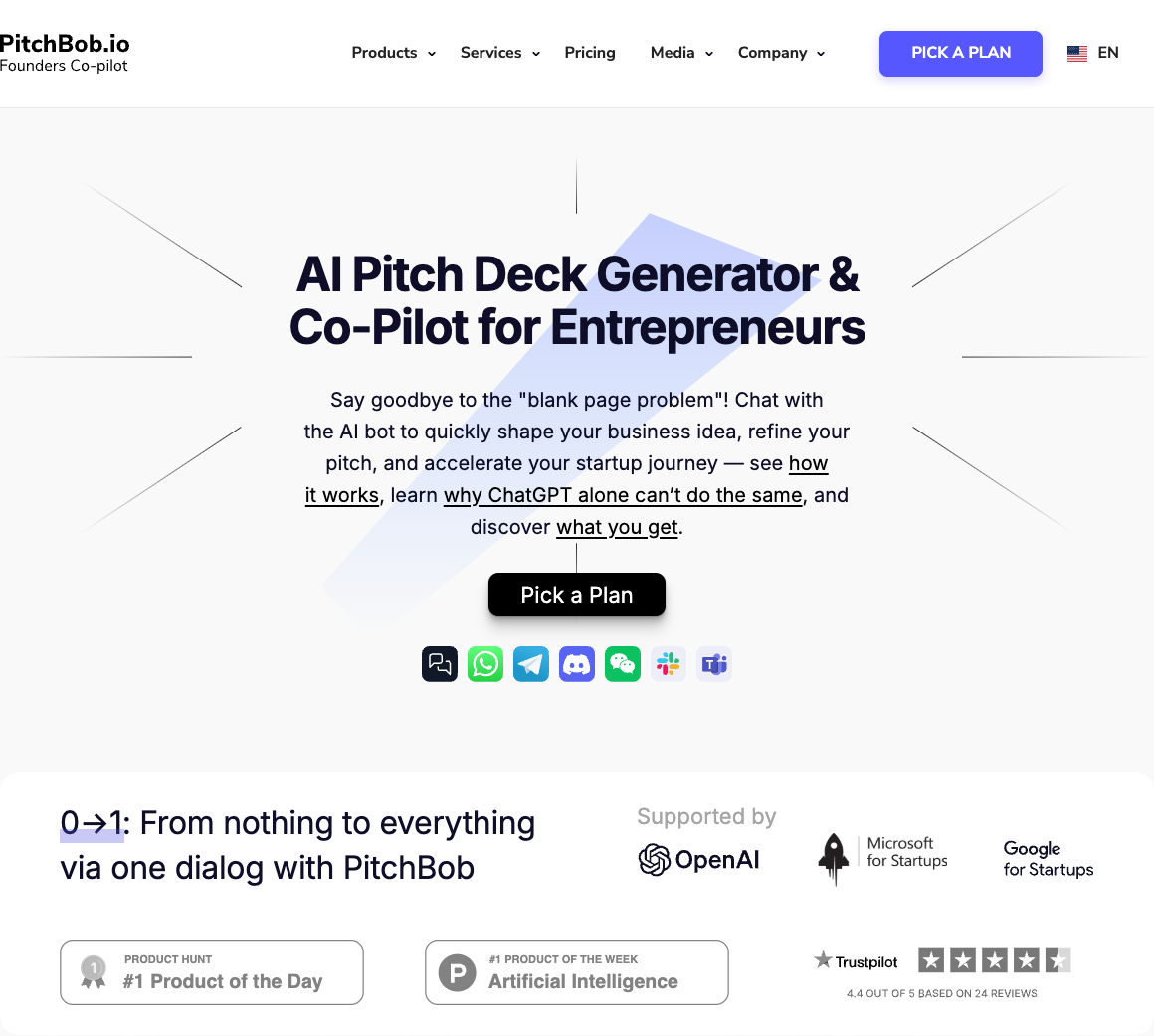 PitchBob.io main image - Transform your pitch with AI