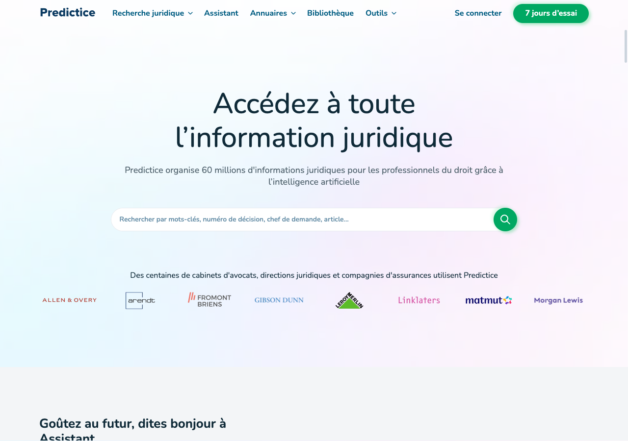Screenshot of Predictice