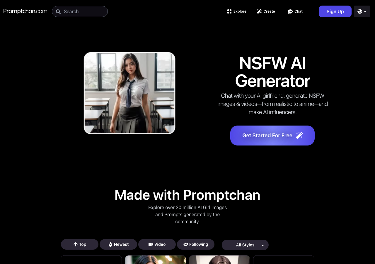 Promptchan AI main image - Unleash the Power of AI for Creative Writing