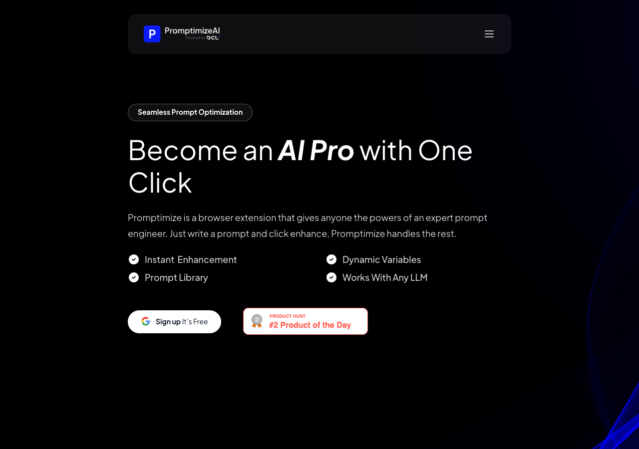 Screenshot of Promptimize AI