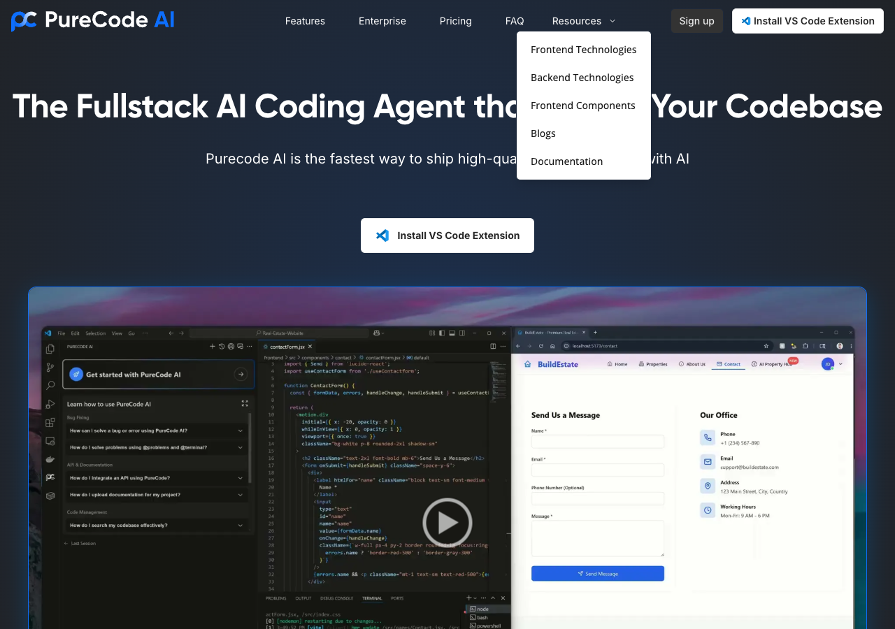 PureCode AI main image - Unlock the power of AI in your code