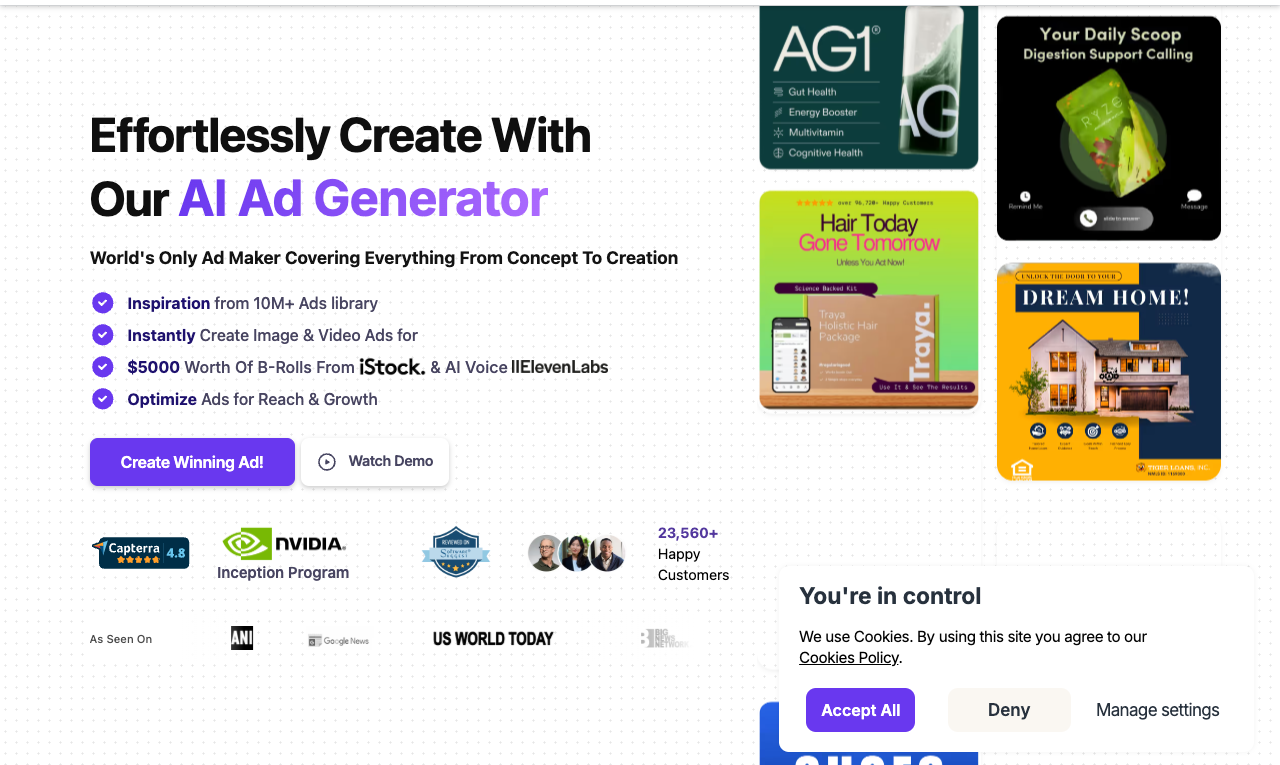 Quickads main image - Transforming words into compelling ads