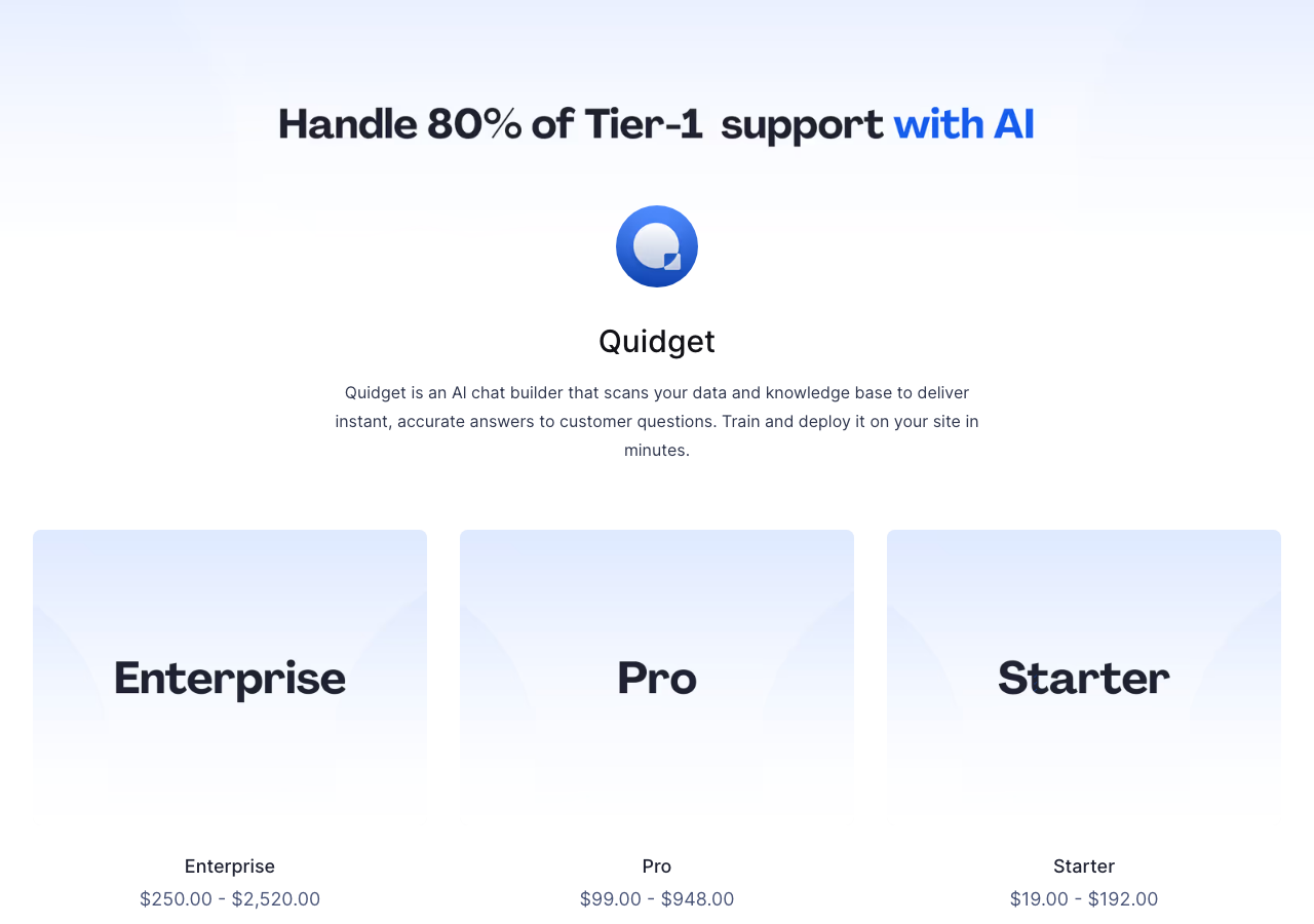 Screenshot of Quidget