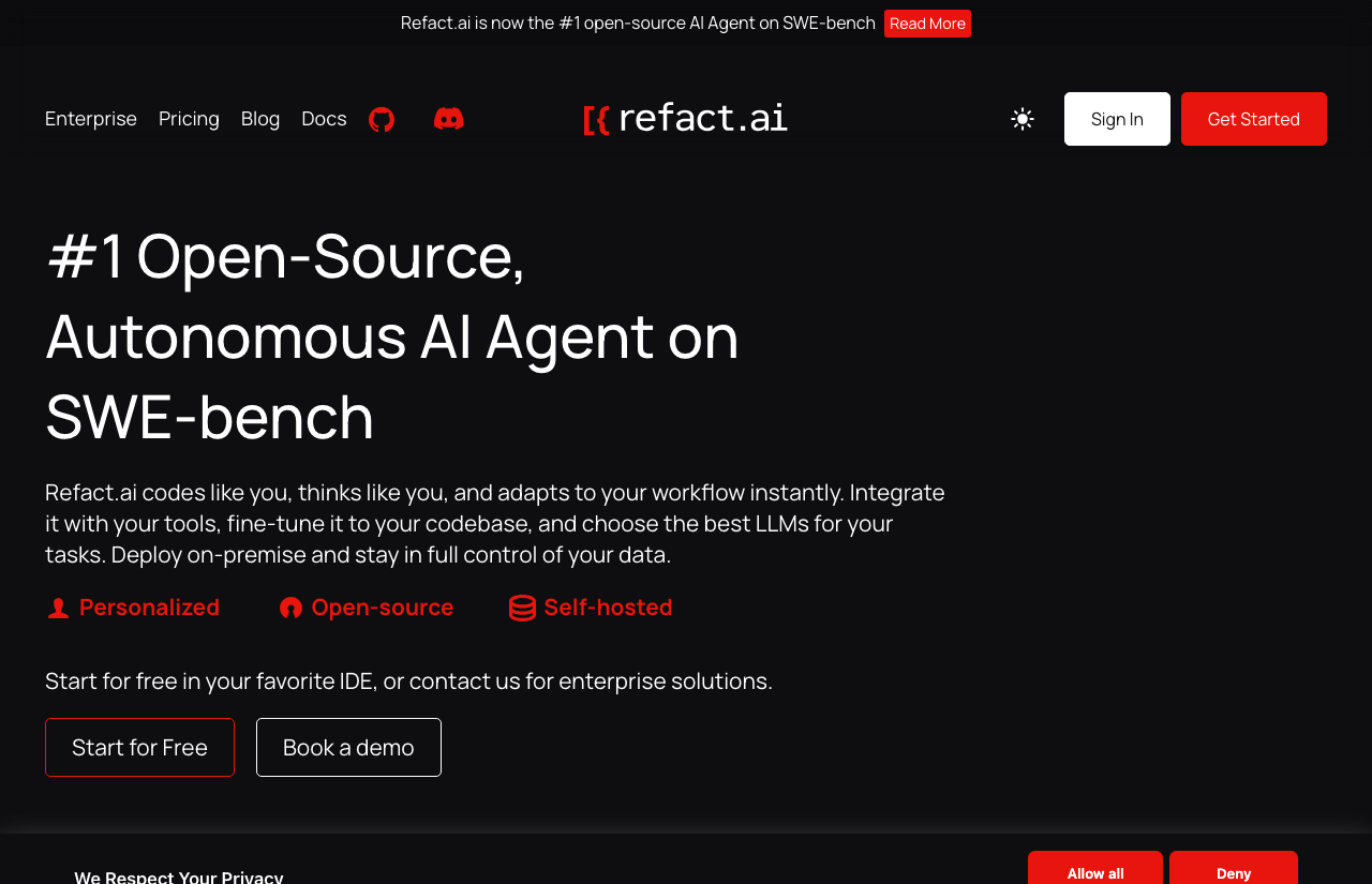 Screenshot of Refact.ai