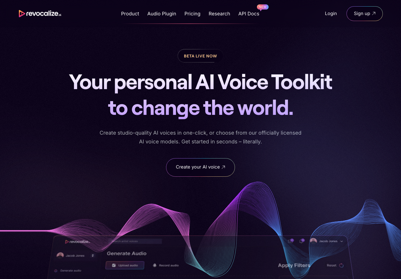 Revocalize AI main image - Empowering Voice Transformation