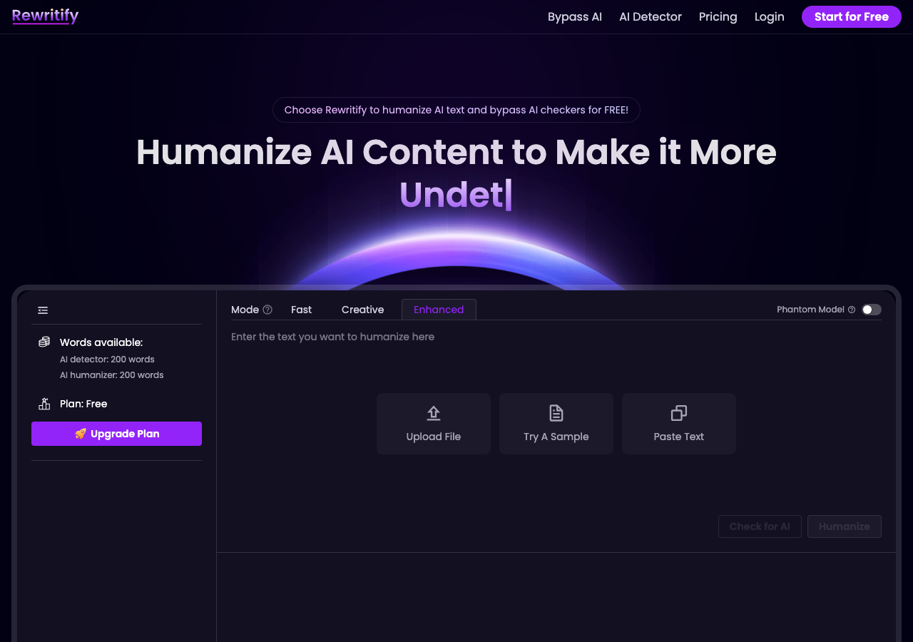 Screenshot of Rewritify AI