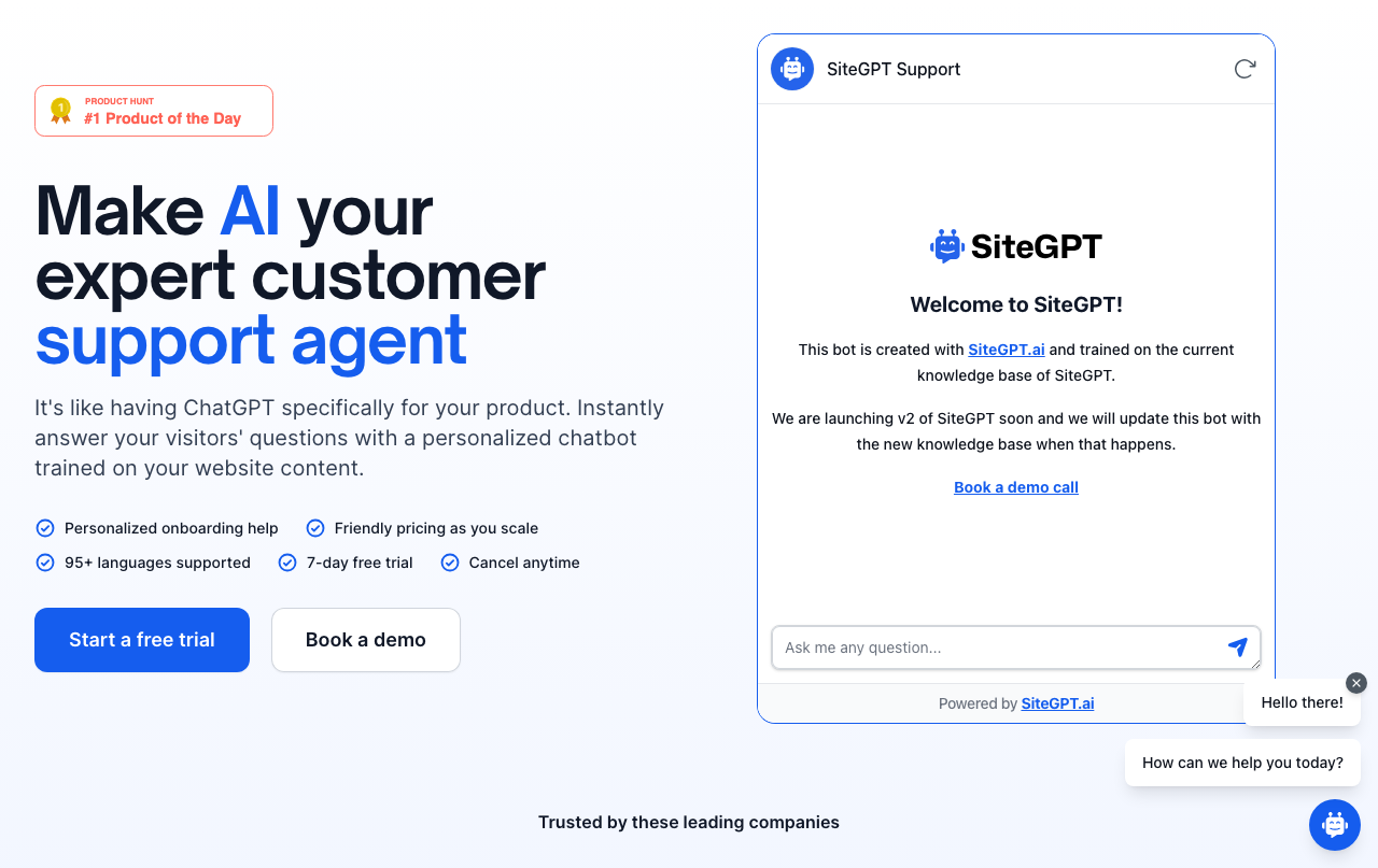 SiteGPT main image - AI-Powered Website Content Generation