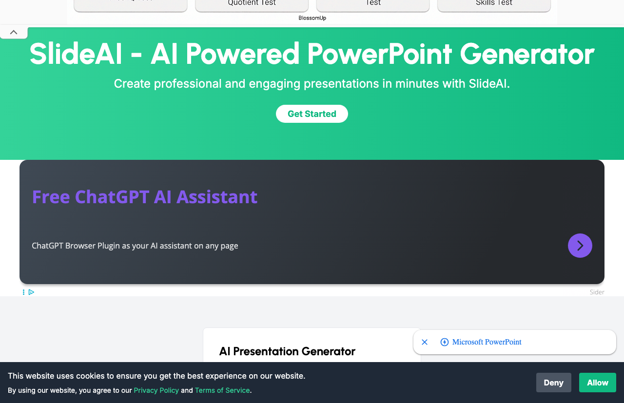 SlideAI main image - Transforming text into stunning slides