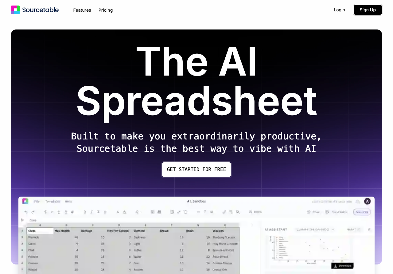 Sourcetable main image - Transforming data into insights