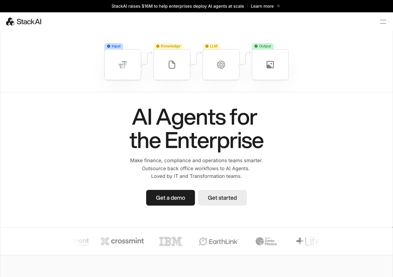 Screenshot of Stack AI