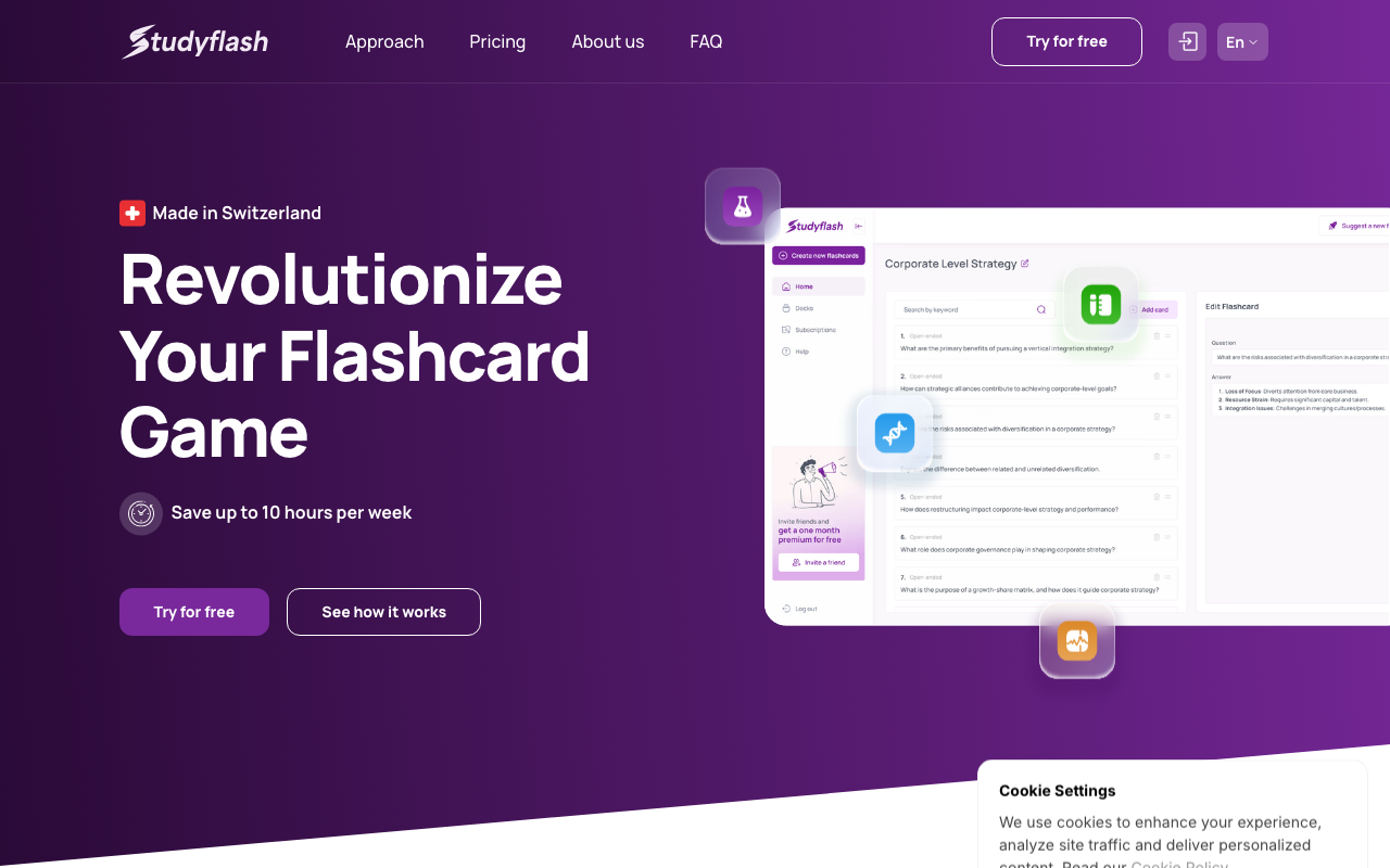 Studyflash main image - Empowering learning through AI