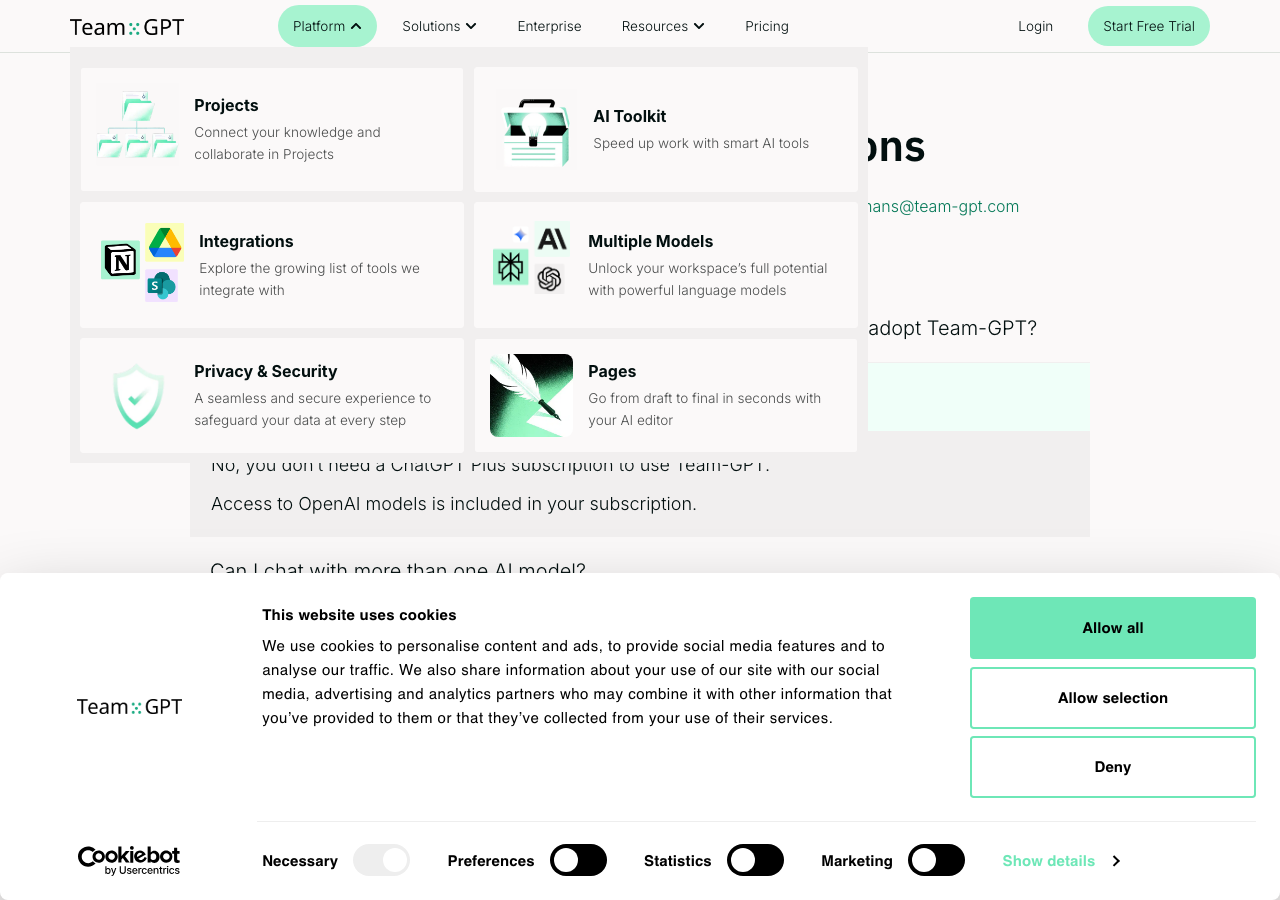 Team-GPT main image - Empowering Teams with AI Writing