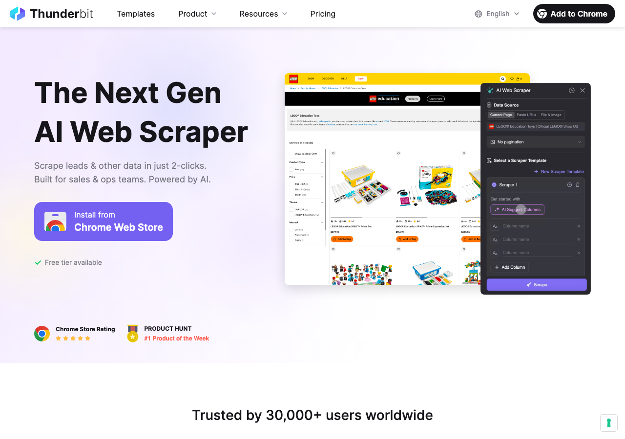 Thunderbit main image - Empowering businesses with AI solutions