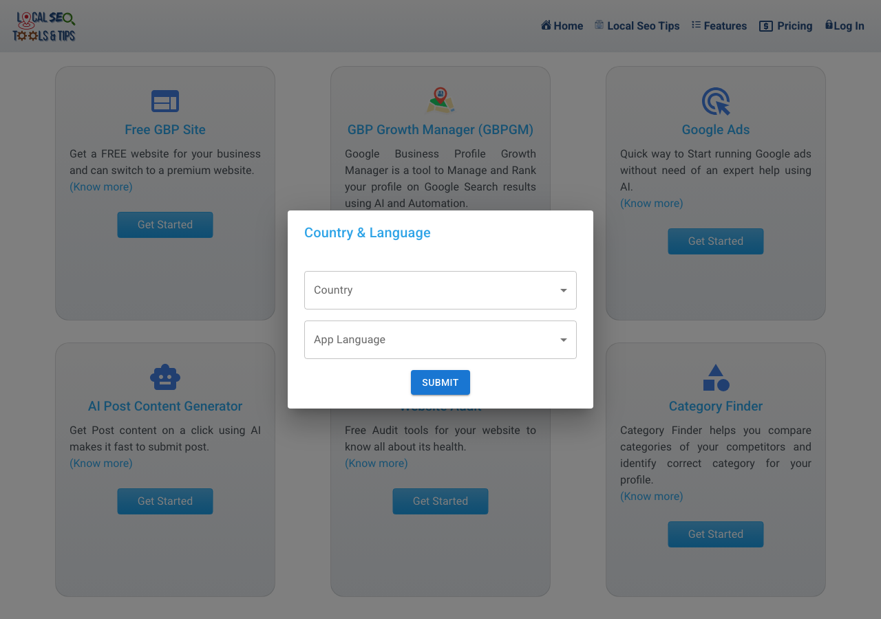 Screenshot of Local SEO Tools and Tips (LSTT)