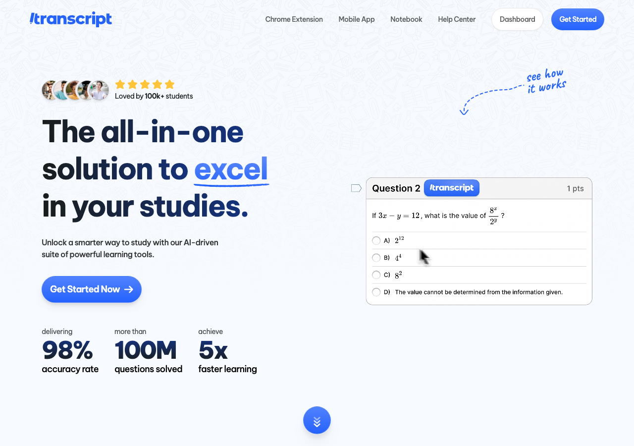 Screenshot of Transcript AI
