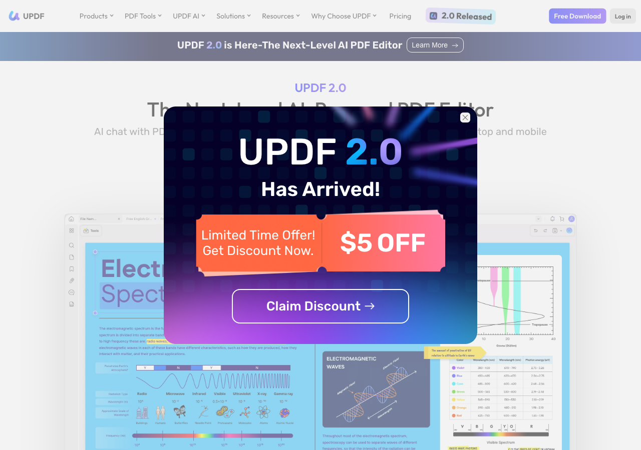 UPDF main image - Convert PDFs with ease