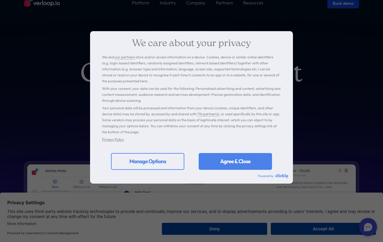 Screenshot of Verloop.io