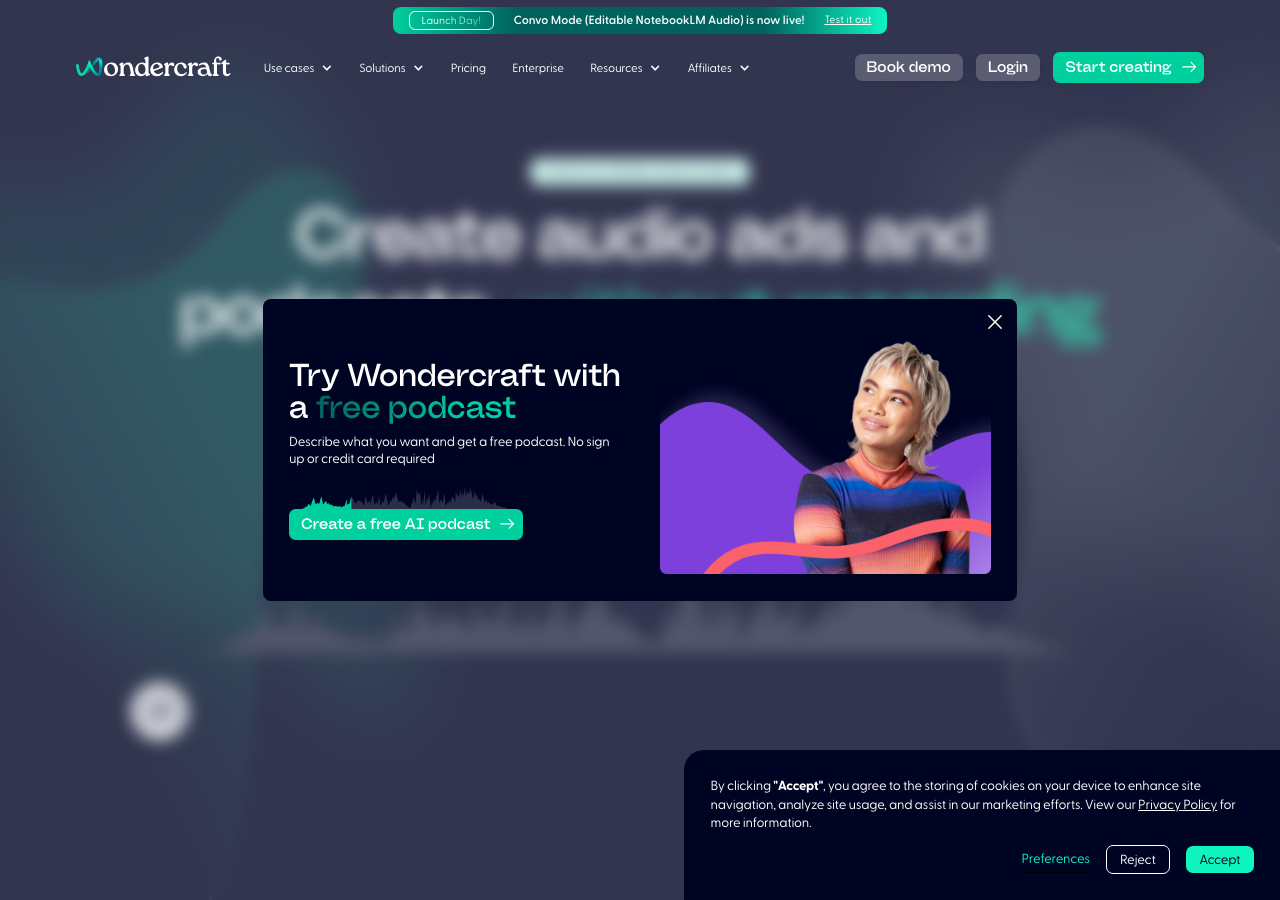 Screenshot of Wondercraft