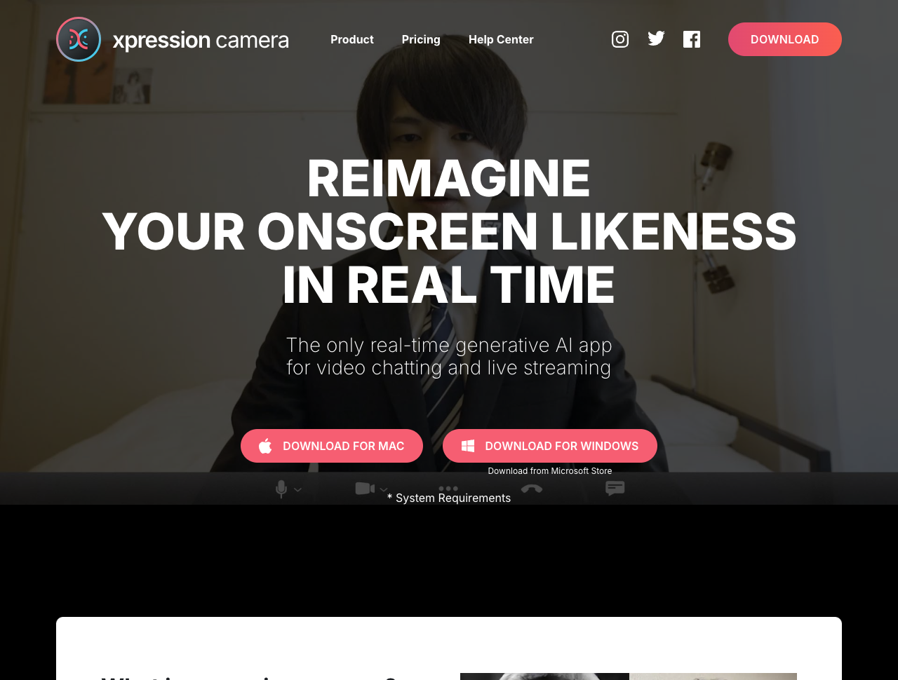 Screenshot of Xpression Camera