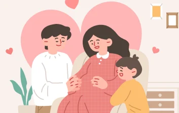 라스트 다이어트 후 임신 소식을 전한 사례 일러스트 - 더라인성형외과
