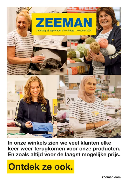 Pagina 1 van Zeeman-folder