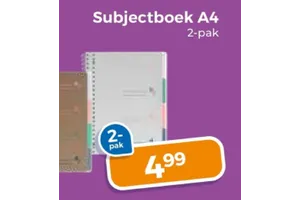 subjectboek a4