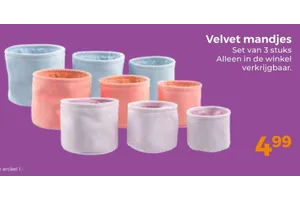 velvet mandjes