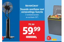 staande ventilator met vernevelings functie