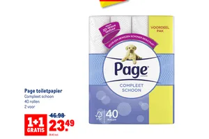 page toiletpapier compleet schoon