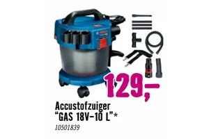 accustofzuiger gas 18v 10 l