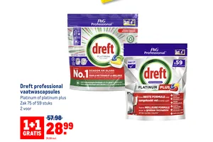 dreft professional vaatwascapsules platinum