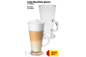 latte macchiato glazen