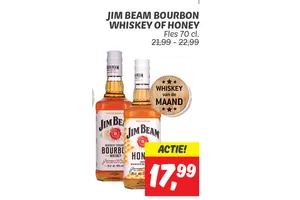 jim beam bourbon whiskey of honey