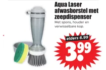 afwasborstel met zeepdispenser