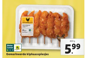 gemarineerde kiphaasspiesjes