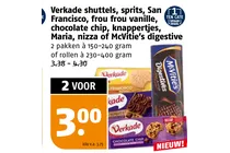 verkade shuttels sprits san francisco frou frou vanille chocolate chip knappertjes maria nizza