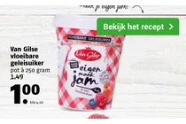 vloeibare geleisuiker