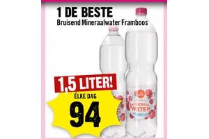 bruisend mineraalwater framboos