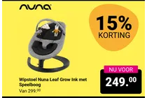 wipstoel nuna leaf grow ink met speelboog