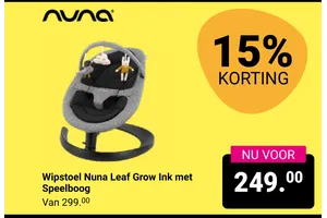 wipstoel nuna leaf grow ink met speelboog